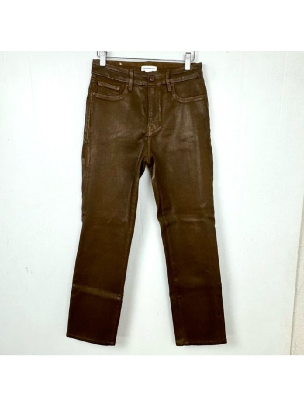 Good American GOOD LEGS COATED STRAIGHT JEANS LIGHT MOCHA 28 - Picture 3 of 14
